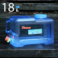 Baril d'eau en plastique durable de haute qualité, carré, PC, 5, 8, 12, 15, 18, 20, 22, 25 L, avec robinet