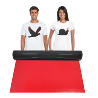 Vinilo Termotransferible Easycut Flock 0.5*25m, Resistente a Altas Temperaturas, Soluble en Agua, Tamaño Personalizado, para Plotter de Corte, DIY, Logotipos para Camisetas, Negro