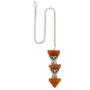 ความสามัคคีหิน Chalcedony หินลูกตุ้มปิรามิด3,ของขวัญทางจิตวิญญาณหินเรกิลูกตุ้มหินบำบัด - Product Image 2