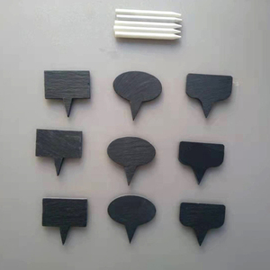Ensemble de 6 pièces marqueurs à fromage en <span class=keywords><strong>ardoise</strong></span> noire naturelle étiquettes étiquettes écologiques <span class=keywords><strong>craie</strong></span> d'écriture en gros pour fête dîner mariage - Product Image 3