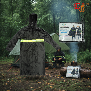 เสื้อกันฝนพลาสติกกันลมใช้ซ้ำได้ XXL 24ชิ้น /cs สไตล์ทหารเรียบง่ายสำหรับตั้งแคมป์ตกปลาโลโก้ที่กำหนดเอง - Product Image 3
