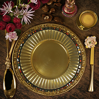 Assiettes de présentation en plastique PP de luxe durables, marque WOJU, motif personnalisé pour mariage, plat à poisson, pour la maison, les fêtes, les événements et les hôtels
