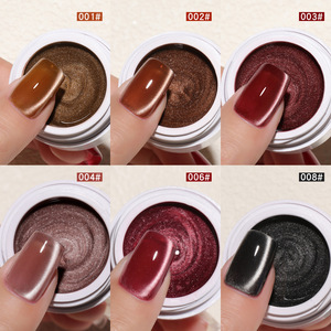 2025 <span class=keywords><strong>Ancara</strong></span> rosso occhio di gatto UV Gel smalto per unghie Suite di lunga durata 8 colori francese perline di vetro a LED pietra magnete Glitter per unghie - Product Image 3