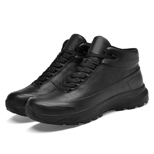 Chaussures en cuir noir de haute qualité, neuves, décontractées, pointures 38-45, à lacets, en cuir de vachette pleine fleur, bottines tendance, marque de chaussures italienne - Product Image 4