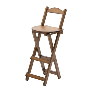 <b>Bamboo</b> Bar <b>Stool</b> Foldable High <b>Stool</b> Wood Frame For Home Bar Counter Chair - Product Image 5