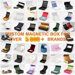 Lusso personalizzare logo scatola di carta magnetica riciclabile scatole di imballaggio regalo pieghevole con coperchio magnete - Product Image 5