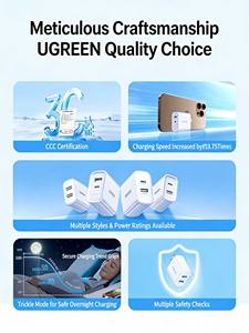 Chargeur rapide UGREEN 20W double port USB-C et USB-A pour iPhone 17 Pro Max et appareils Android avec prise pliable - Product Image 4