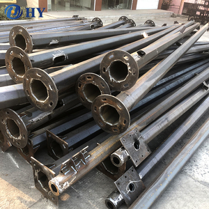 เสาไฟถนนเหล็กทรงกรวยสำหรับตกแต่งภายนอกอาคาร Lecuso OEM ขนาด 12 เมตร พร้อมไฟพลังงานแสงอาทิตย์ ราคาพร้อมไฟ - Product Image 6
