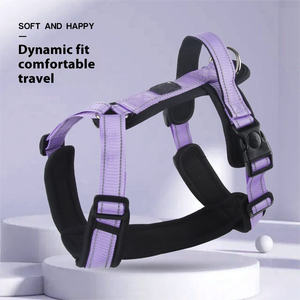 Laisse réfléchissante pour chiens de type berger allemand de taille moyenne et grande, harnais anti-évasion pour poitrine et dos pour la promenade en extérieur - Product Image 2