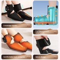 Masseur de jambes automatique à 3 niveaux de chauffage et de vibration, soulagement des pieds et des chevilles, compression d'air, récupération des tissus profonds, machine de bien-être