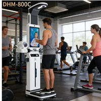 Báscula de Placas de Acero para Gimnasio/Uso Personal con Medición de Altura, Peso y Grasa Corporal, Pantalla Táctil LCD de 24 Pulgadas, Garantía de 12 Meses
