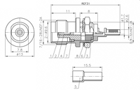 Connecteur TNC-C-KY1.5 en laiton, connecteur femelle TNC pour RG316 RG174, fourni par l'usine