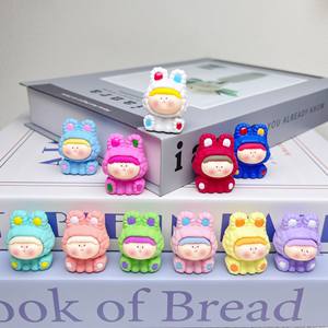 Nueva muñeca de marea de lirio pintada de Color sólido tridimensional, adorno de escritorio con abalorio de resina DIY - Product Image 5