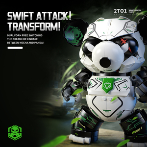Haute qualité éducatif bricolage enfants enfants blocs de construction ensembles jouets deux formes de Transformation Panda Mech transformer modèle jouet - Product Image 4