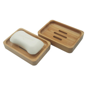<b>Bamboo</b> <b>Soap</b> <b>Dish</b> Rectangular Japanese Style With Suction Cup Drainable For Bathroom Home Hotel - Product Image 5