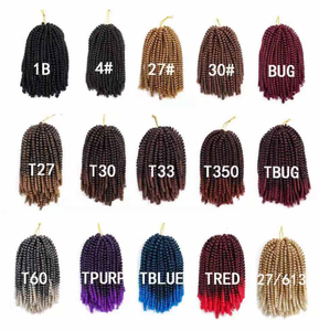 Extensiones de Cabello de Lujo con Efecto Rizado, Color Negro, Marrón, Borgoña, Ombre, Trenzas de Ganchillo, Cabello Sintético para Trenzado, 8 Pulgadas, 110 g - Product Image 5