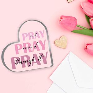 Adorno Acrílico con Versículo Bíblico Inspirador, Decoración Cristiana de Oración, Regalo para Mujeres, para el Hogar o Baño - Product Image 1