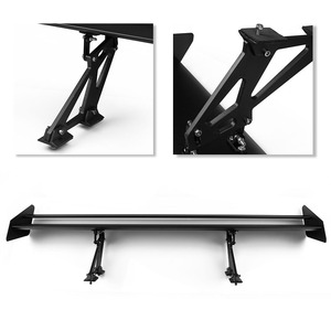 CRASTP Rear Spoiler Double <b>Deck</b> High Quality Aluminum Alloy Matte Black For Car Trunk - Product Image 4