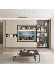 Solution de rangement TV dissimulée élégante, armoires de salon avec design intégré pour TV cachée - Product Image 2