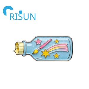 Pin de Esmalte Personalizado al por Mayor con Diseño de Botella a la Deriva, Playa de Saipan, Insignias, Broches Metálicos, Barco, Ola de Mar, Pin de Esmalte de Barco en una Botella - Product Image 3