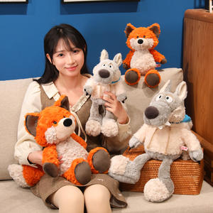 Peluche loup personnalisée OEM/ODM - Couleurs et motifs personnalisables, loup en peluche personnalisé avec fourrure moelleuse pour cadeaux - Product Image 4