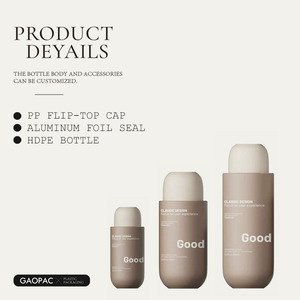 Biểu Tượng Tùy Chỉnh 100/300/400Ml Đĩa Top Cap Nhựa Bao Bì Chai HDPE Matte Mềm Cảm Ứng Cơ Thể Gel Dầu Gội Đầu Và Điều Hòa Chai - Product Image 5