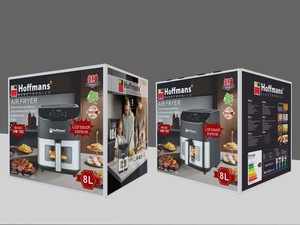 Friteuse à air 8L 2000W à commande tactile avec fenêtre visible pour une cuisson saine et faible en gras, vente en gros directe usine Chine, meilleur <span class=keywords><strong>prix</strong></span> - Product Image 4