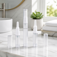 Vente en gros de produits de soin de la peau personnalisables : sérum, crème pour le visage, crème pour les yeux, lotion, shampoing, flacon pompe sans air rechargeable en plastique de 5 ml