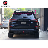 Alerón Trasero de Fibra de Carbono Estilo TAKD, Alerón de Techo Superior de Carbono Brillante Adhesivo para BMW G05 X5 2018-2023