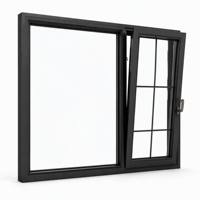 Système de fenêtres à battants et à basculer en aluminium, fenêtres en aluminium à vitrage fixe avec moustiquaire pour villa et hôtel