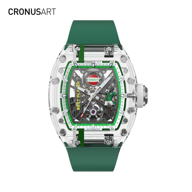 OEM ODM Factory Price High Quality Unique Design Crystal Mechanical Watch Men Skeleton Dial Custom Logo Watch