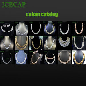 Lujo 18mm Baguette Iced Out Cut VVS Moissanite Diamond Chain Fine Sterling Silver 925 Collar de eslabones cubanos para hombres - Product Image 4