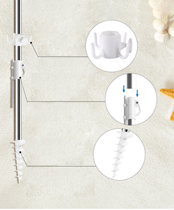 Зонт LS с защитой от ветра и УФ-излучения, с регулируемым наклоном, стальной рамой, для бассейна, сада, вечеринок на открытом воздухе - Product Image 6