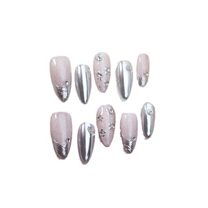 Fait à la main haut de gamme Jolie <span class=keywords><strong>Julie</strong></span> acrylique motif géométrique longue durée européen américain Nail Art patchs <span class=keywords><strong>ongles</strong></span> artificiels - Product Image 5