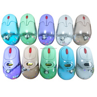 Souris avec logo personnalisé mignon 3D flottant dessin animé figure flottant Aqua souris acrylique optique filaire ou sans fil souris