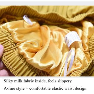 <span class=keywords><strong>Jupe</strong></span> plissée élégante pour femmes <span class=keywords><strong>H</strong></span>-720, <span class=keywords><strong>jupe</strong></span> longue de haute qualité, doublée, pour femme, printemps-été - Product Image 4