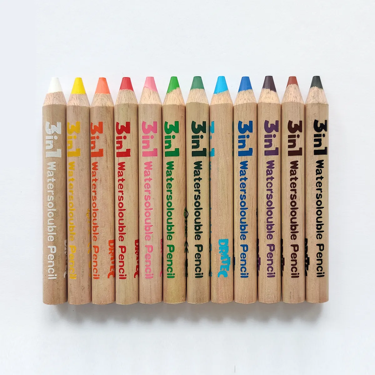 Hot Sale 6/12 Custom ized Crayon natürliche farbige Holz stifte Farbe Crayon Art Set für Kinder
