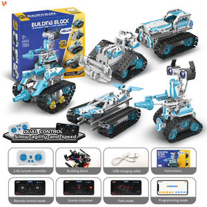 720pcs Controle Remoto APP Programação Robô Tijolos Brinquedo <span class=keywords><strong>5</strong></span> em 1 Rc Car Building Blocks STEM Toy Rc Robô Engenharia Building Kits - Product Image 2