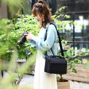 Сумка для фотоаппарата нейлоновая треугольная Черная Цифровая Наплечная Сумка для Canon Nikon <span class=keywords><strong>Sony</strong></span> <span class=keywords><strong>SLR</strong></span> DSLR сумка для фотоаппарата наружная портативная для фотосъемки - Product Image 6