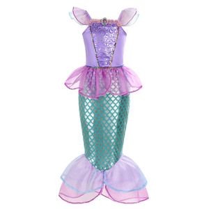 Vestidos de Princesa <span class=keywords><strong>Ariel</strong></span> <span class=keywords><strong>La</strong></span> <span class=keywords><strong>Sirenita</strong></span> para Niñas con Amuletos para Fiesta de Carnaval y Disfraz de Halloween Infantil - Product Image 2