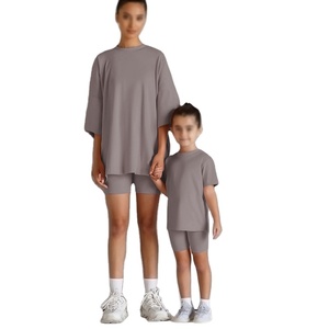 Conjuntos de Ropa a Juego para Mamá e Hija, Ropa para Niña Pequeña, Conjuntos de Pantalones Cortos de Ciclismo para Niñas, Verano 2022 - Product Image 3
