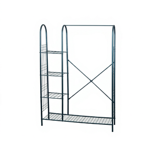 Modern Metal Garment Rack with Storage <b>Shelves</b> Freestanding <b>Clothes</b> Rack Entryway Hall Tree Organizer Bedroom Open Wardrobe - Product Image 4