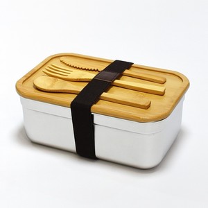Bacs de rangement des aliments en acier inoxydable Nicety boîtes à lunch en métal rectangulaire étanches ensemble de boîtes à lunch en acier inoxydable <span class=keywords><strong>avec</strong></span> couvercles de verrouillage en bambou - Product Image 6