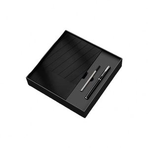 Custom Leather Box Business 3 Pieces Student Pen and <b>A5</b> <b>Diary</b> Notebook Gift Set With Logo - Product Image 1