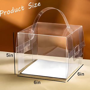 Mini Scatola Pieghevole Ecologica Riciclabile Personalizzata per Torte, Scatola Trasparente in Plastica PET PVC per Pasticceria e <span class=keywords><strong>Hamburger</strong></span> - Product Image 2