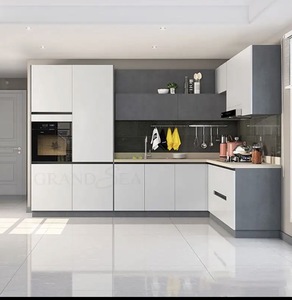 Meubles de cuisine modernes écologiques de couleur personnalisée avec portes vitrées, robinet, tiroir et panier <span class=keywords><strong>pour</strong></span> rangement modulaire de cave à vin - Product Image 4