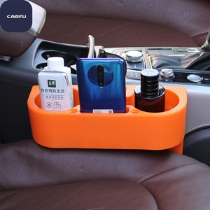 Caja de Almacenamiento Interior para Auto, de Plástico ABS Negro, con Portavasos, para Colocar Entre los Asientos, Consola Central, Universal - Product Image 5