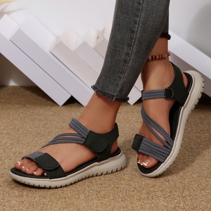 Sandalias deportivas con plataforma para mujer, con gancho y bucle, punta abierta, antideslizantes, suela gruesa, zapatos de verano para exteriores - Product Image 3