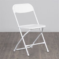 Chaise pliante moderne en résine blanche de haute qualité, portable, imperméable et écologique pour mariages, événements, fêtes de jardin, écoles et parcs