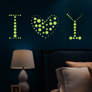 Adhesivo de pared con lunares que brillan en la oscuridad, 21x29,7 cm, PVC impermeable para decoración del hogar y habitación de niños - Product Image 2